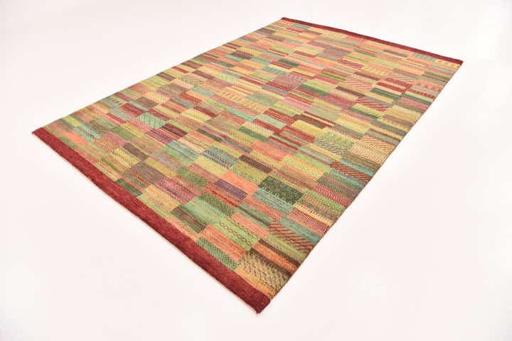 6' 5 x 9' 6 Hand Knotted Kashkuli Gabbeh Wool Rug