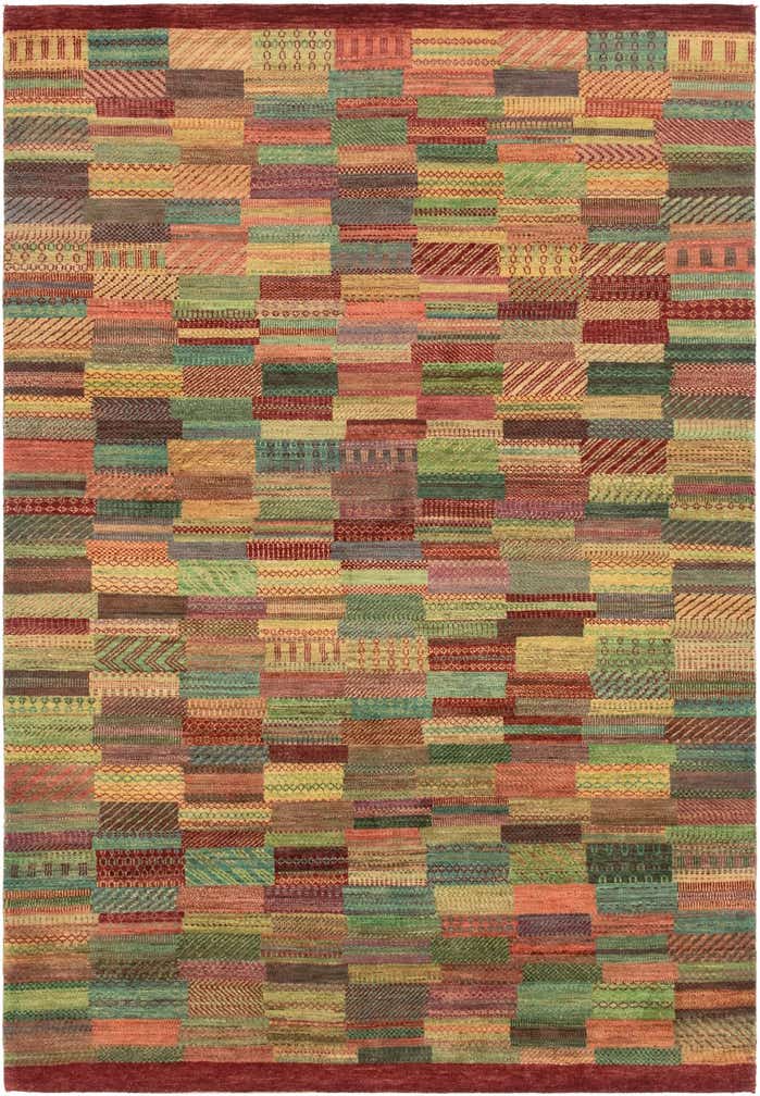 6' 5 x 9' 6 Hand Knotted Kashkuli Gabbeh Wool Rug