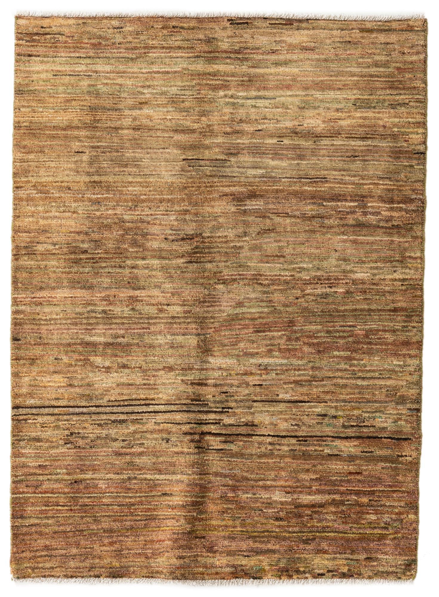 3' 4 x 4' 7 Hand Knotted Kashkuli Gabbeh Wool Rug