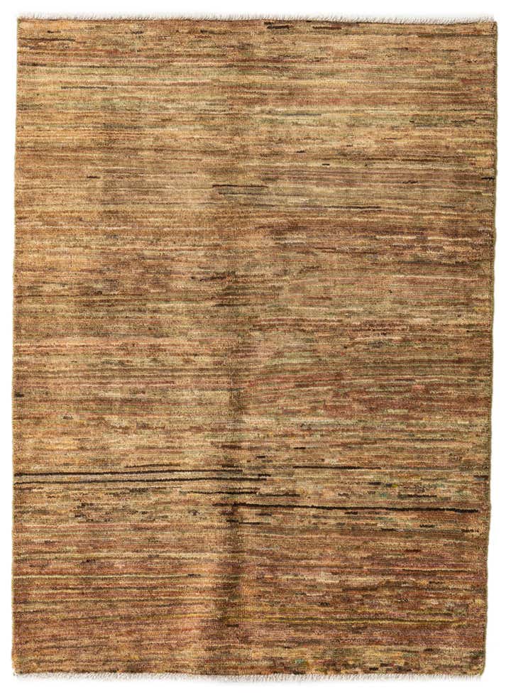 3' 4 x 4' 7 Hand Knotted Kashkuli Gabbeh Wool Rug