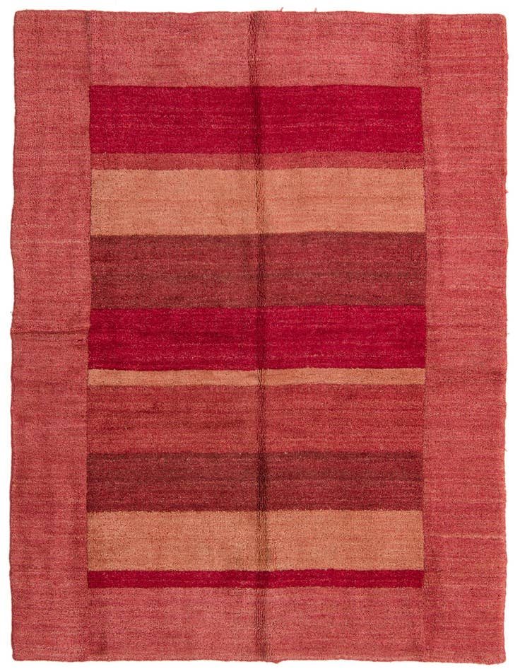 Detail image of 4' 5 x 6' 6 Hand Knotted Kashkuli Gabbeh Wool Rug