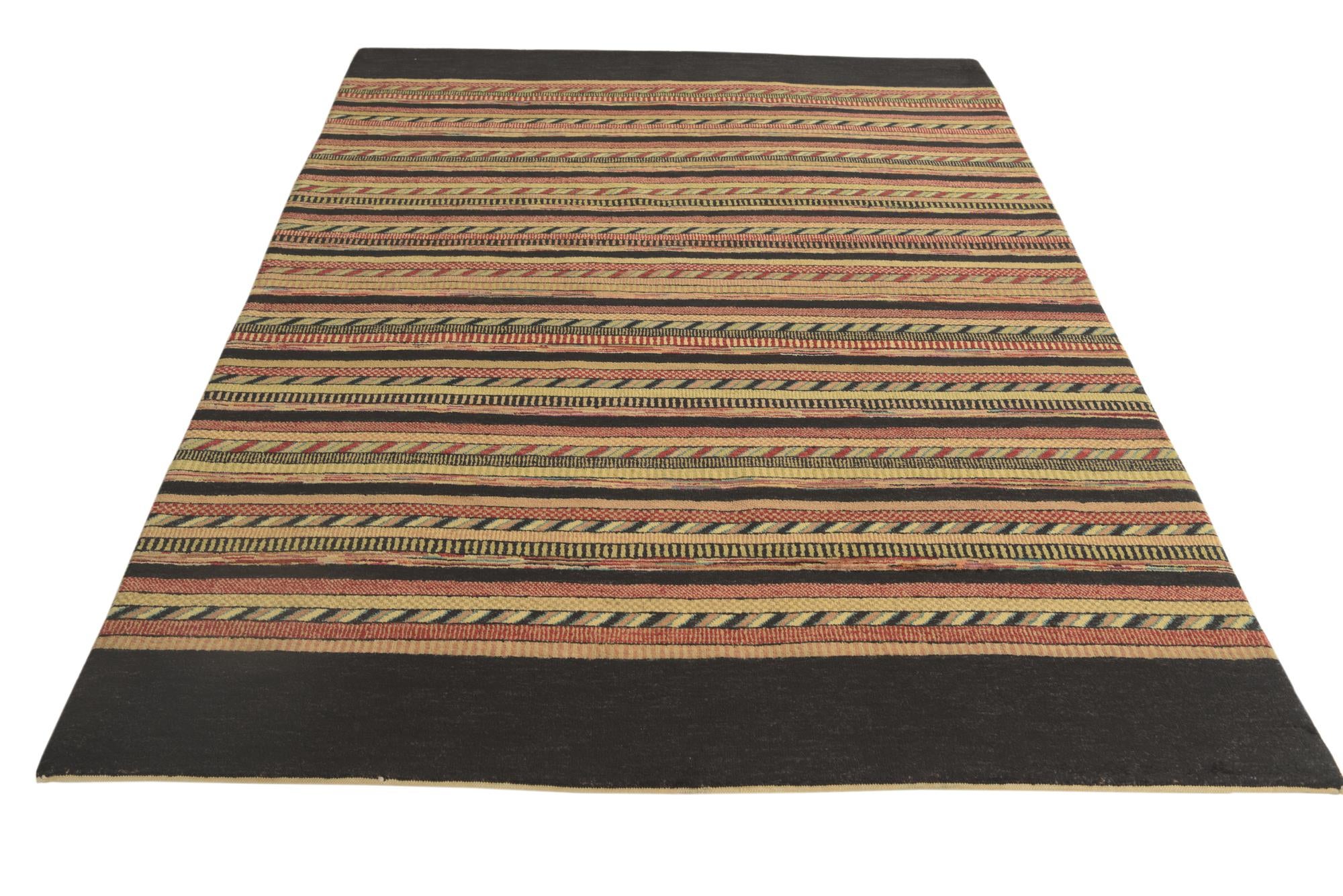 5' 8 x 8' 2 Hand Knotted Kashkuli Gabbeh Oriental Wool Rug