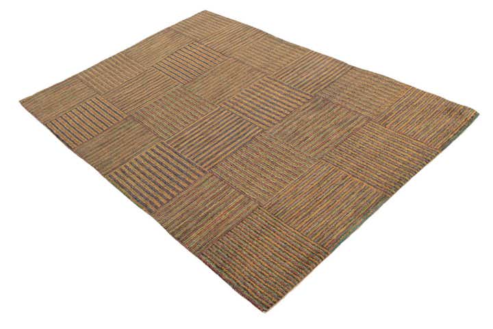 4' 6 x 6' 4 Hand Knotted Kashkuli Gabbeh Oriental Wool Rug