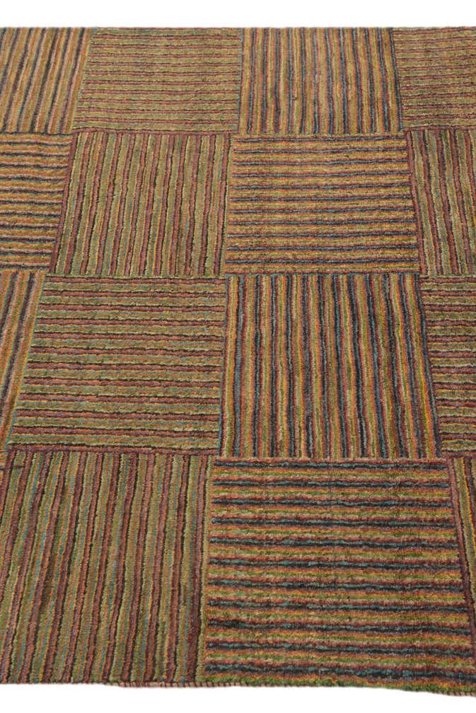 4' 6 x 6' 4 Hand Knotted Kashkuli Gabbeh Oriental Wool Rug