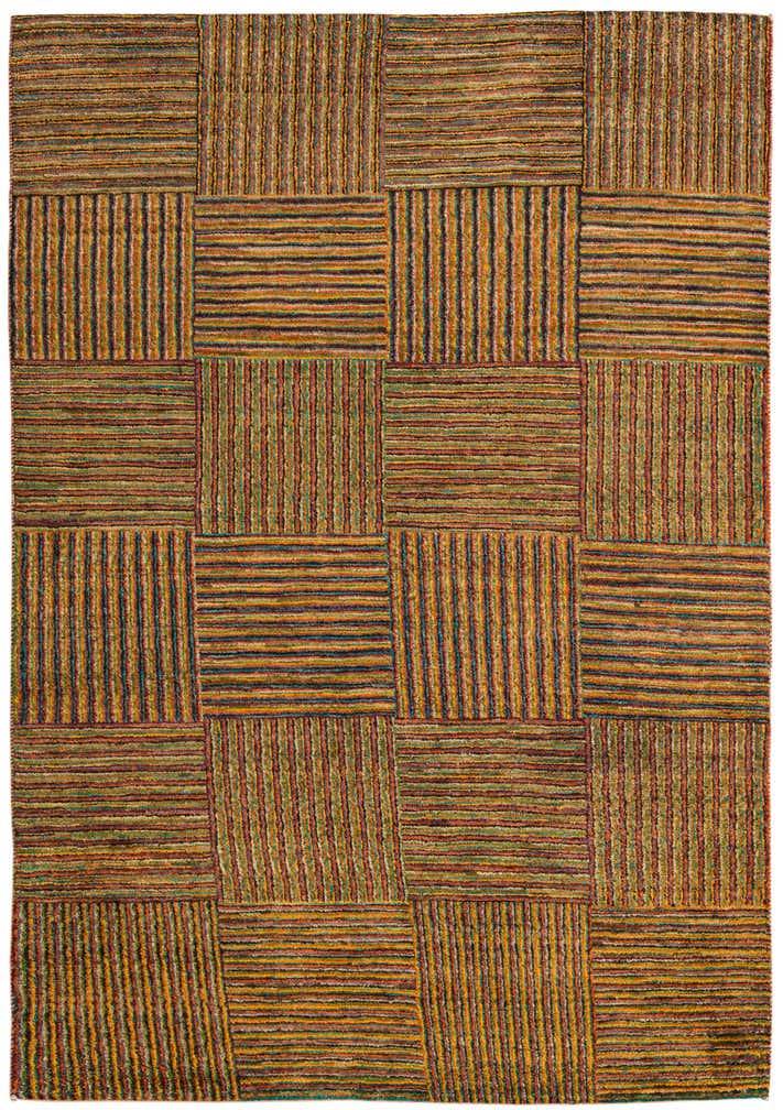 4' 6 x 6' 4 Hand Knotted Kashkuli Gabbeh Oriental Wool Rug
