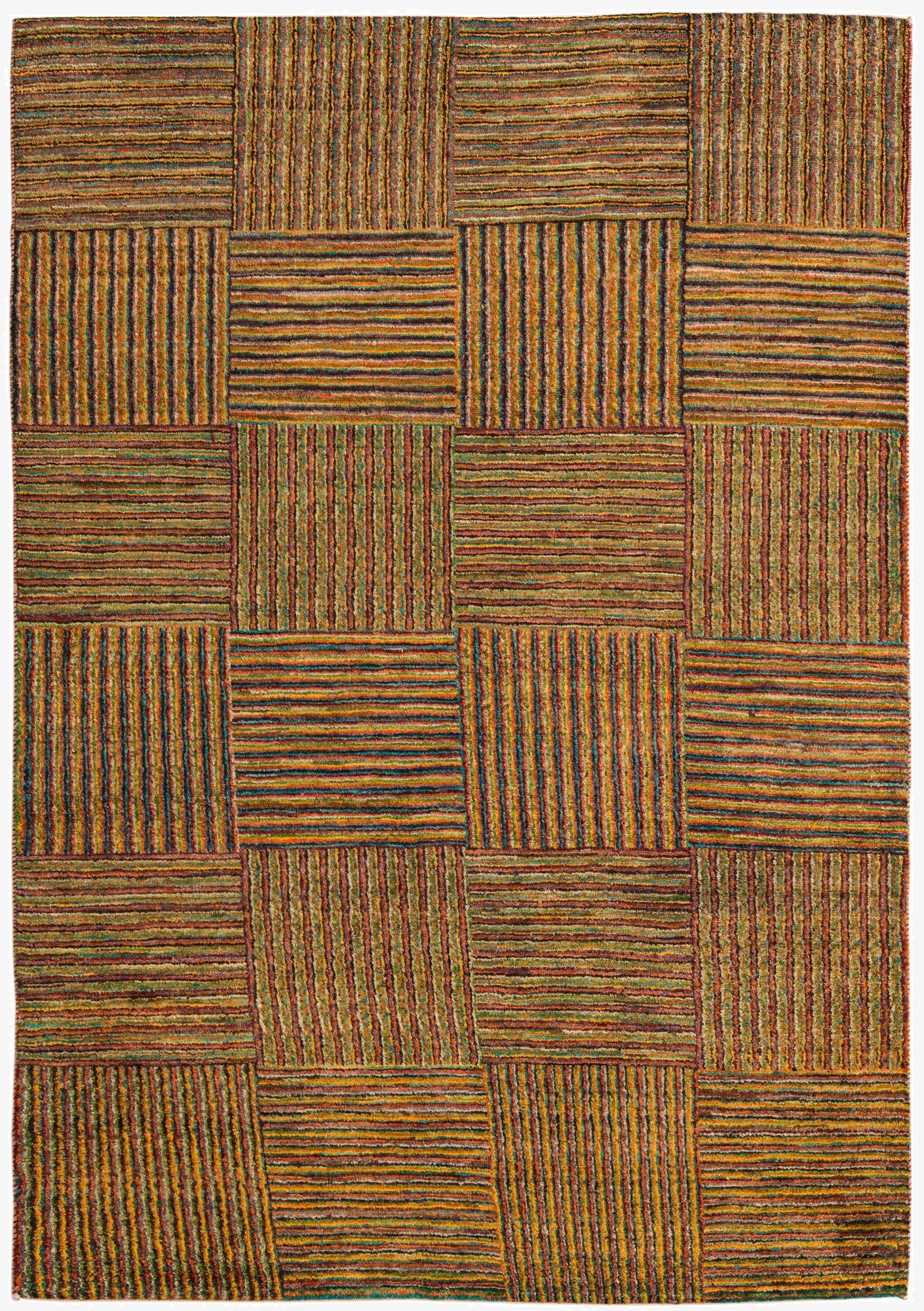 4' 6 x 6' 4  Hand Knotted Kashkuli Gabbeh Oriental Wool Rug