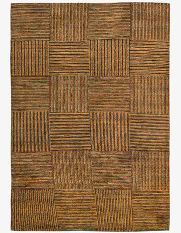 4' 6 x 6' 4 Hand Knotted Kashkuli Gabbeh Oriental Wool Rug