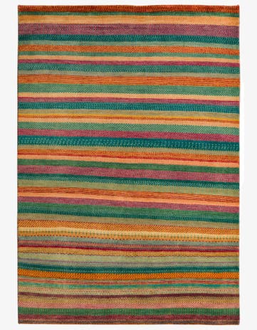 4' 8 x 6' 7 Hand Knotted Kashkuli Gabbeh Oriental Wool Rug