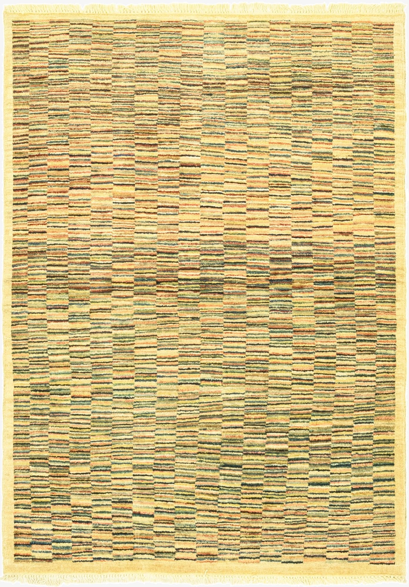 3' 4 x 4' 10 Hand Knotted Kashkuli Gabbeh Wool Rug