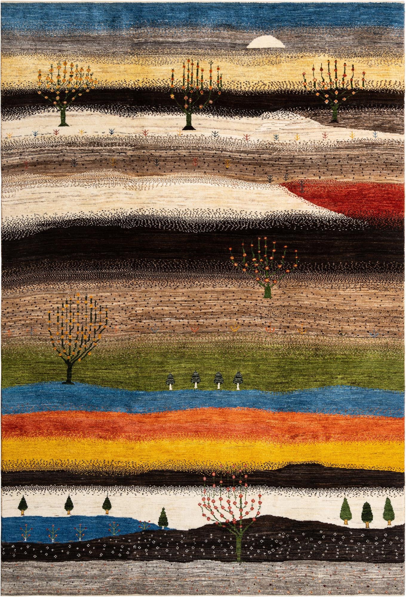 6' 8 x 10' 2 Hand Knotted Kashkuli Rug