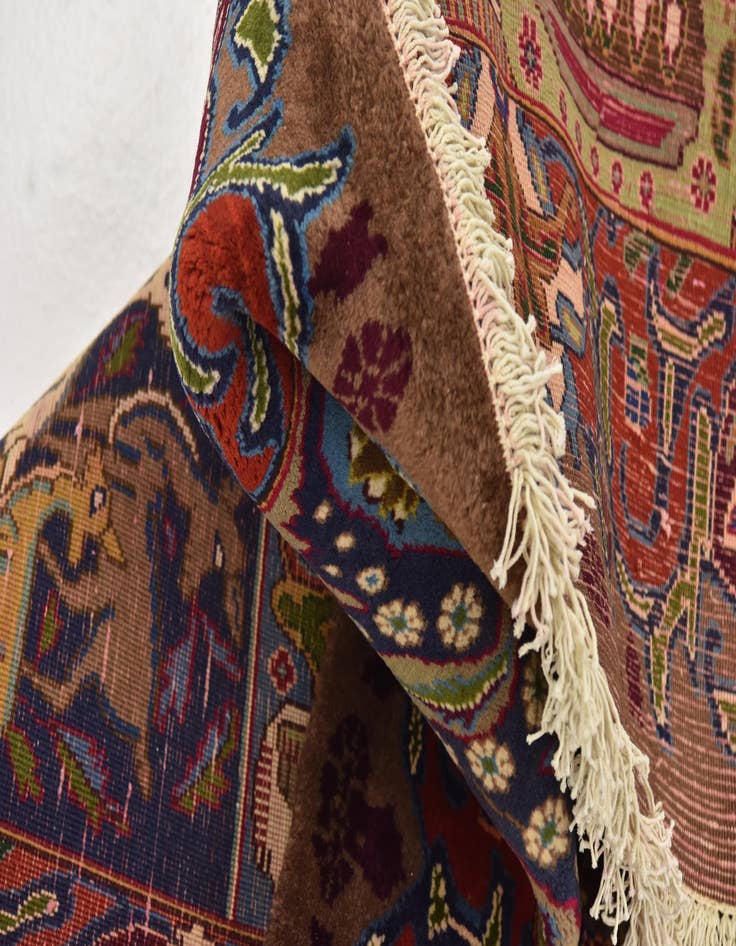 Detail image of 9' 7 x 13' 8 Hand Knotted Kashmar Persian Wool Rug