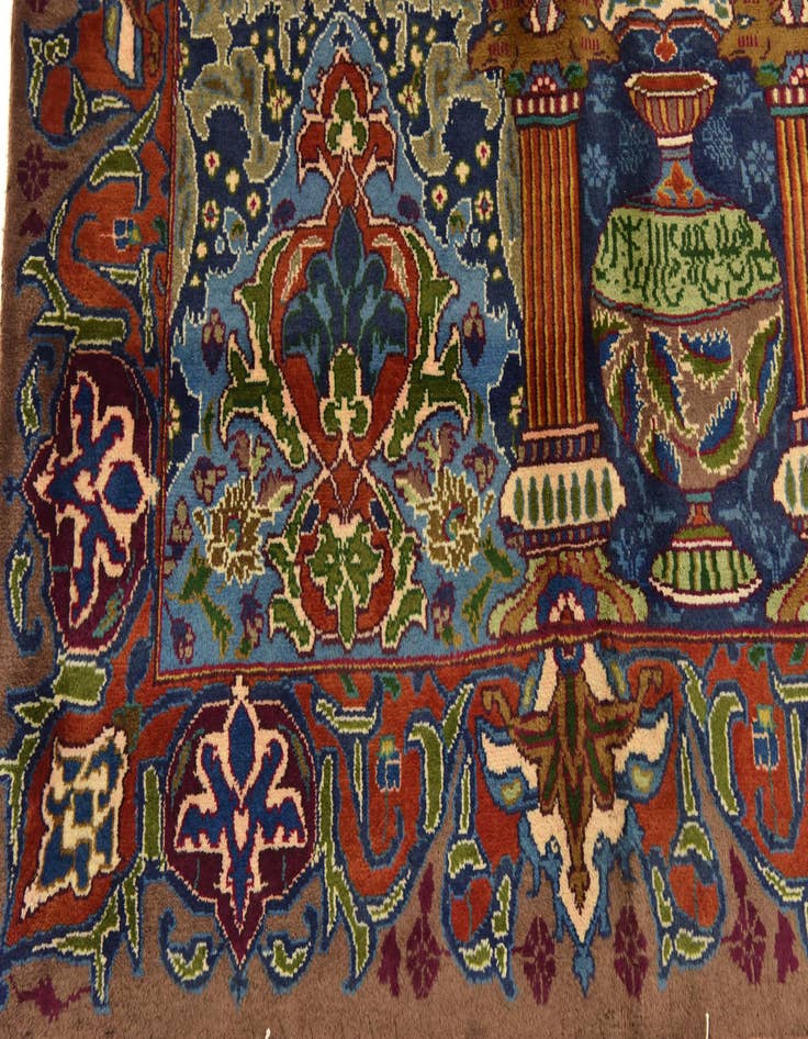 Detail image of 9' 7 x 13' 8 Hand Knotted Kashmar Persian Wool Rug