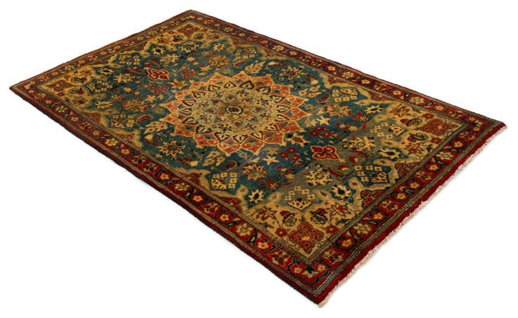 Detailansicht von 110cm x 185cm Handgeknüpft Kashmar Persisch Wolle Teppich