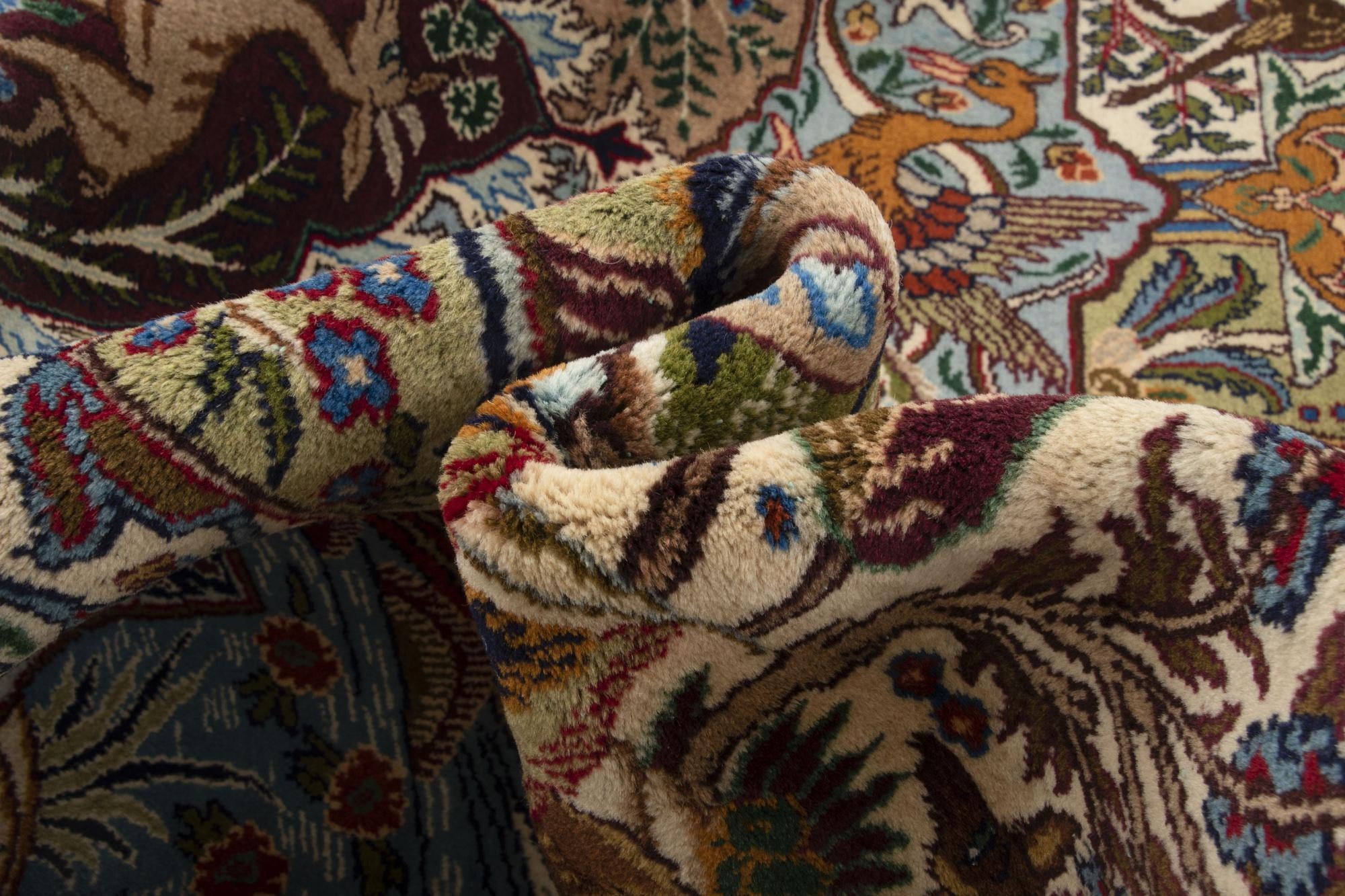 9' 9 x 12' 7 Hand Knotted Kashmar Persian Wool Rug