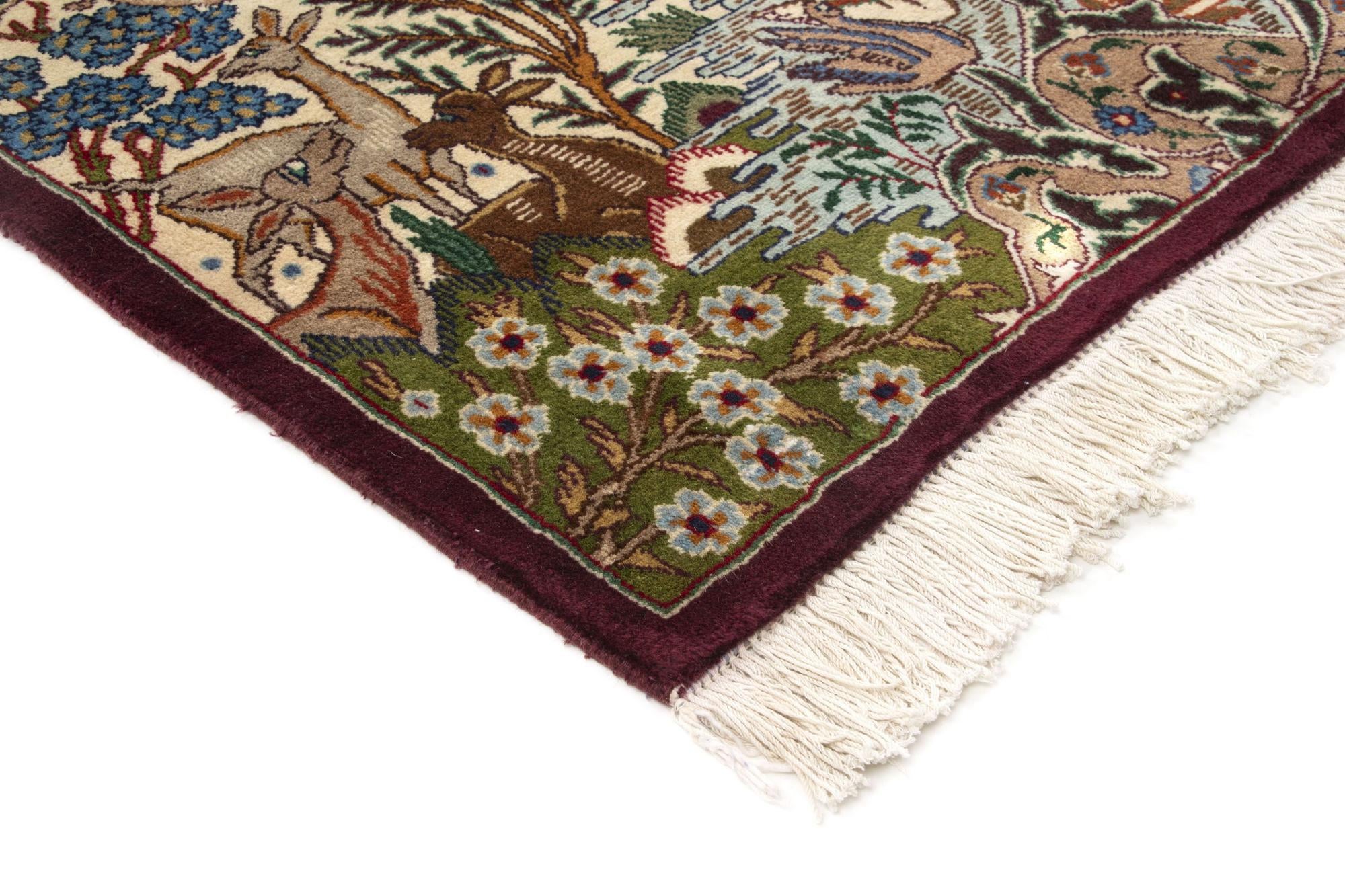 9' 9 x 12' 7 Hand Knotted Kashmar Persian Wool Rug