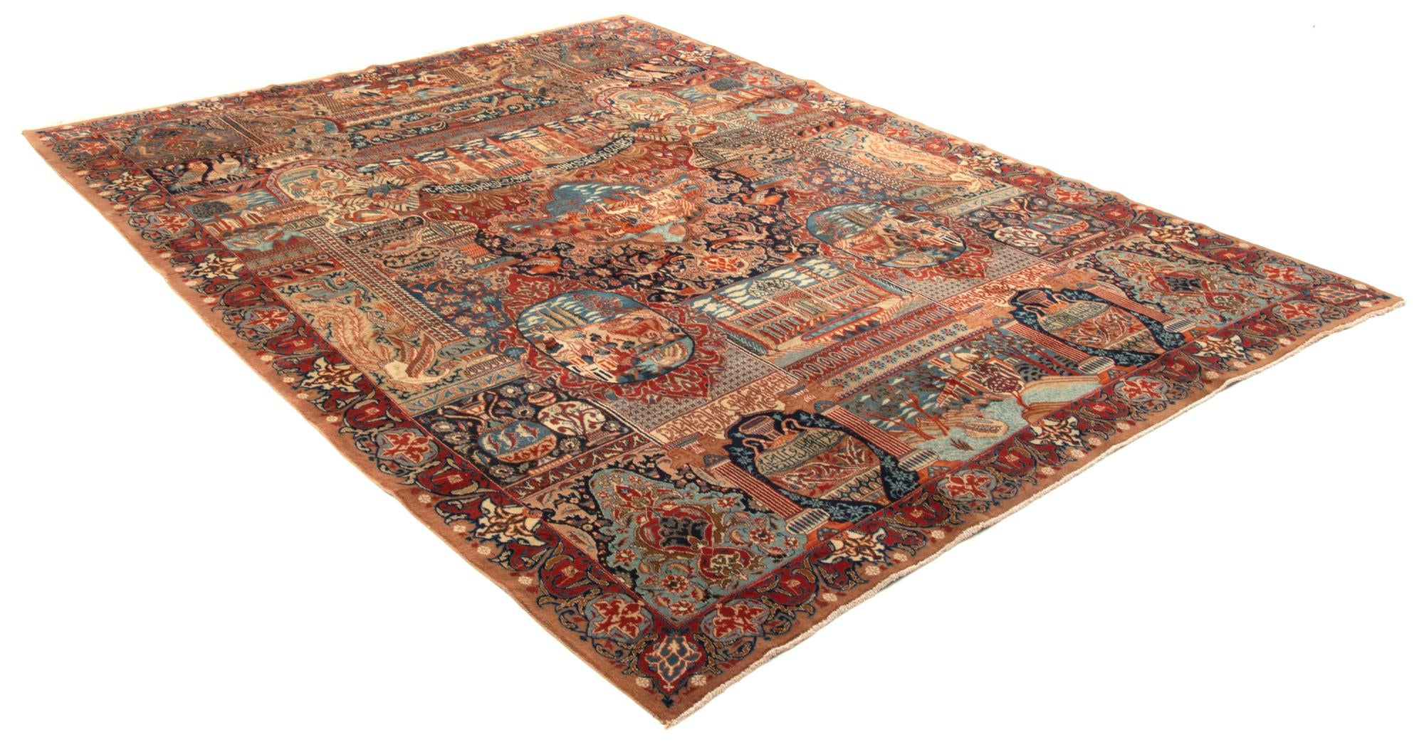 9' 6 x 12' 7 Hand Knotted Kashmar Persian Wool Rug