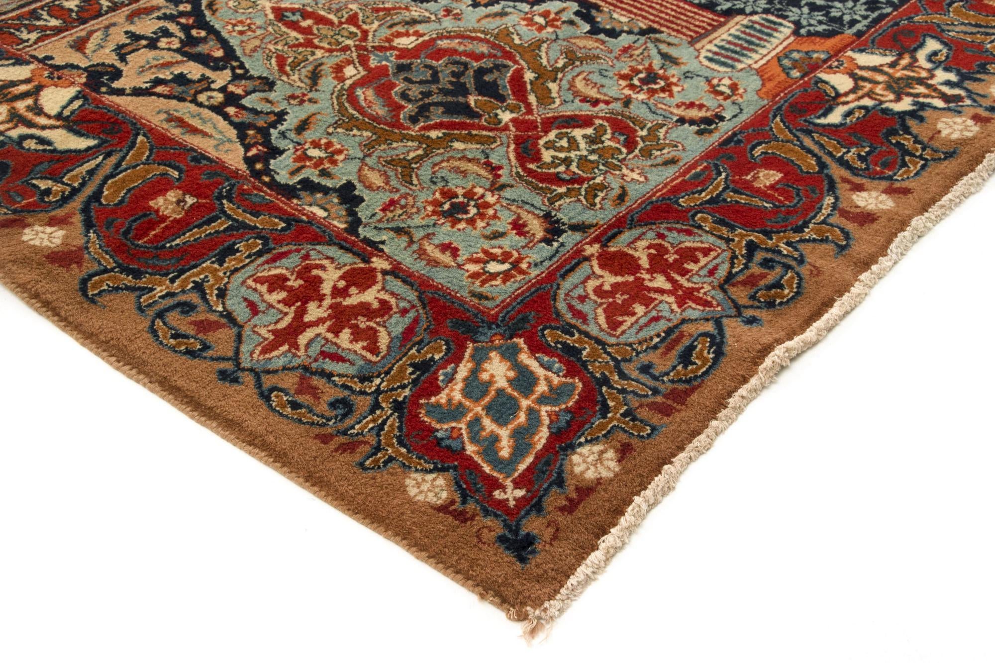 9' 6 x 12' 7 Hand Knotted Kashmar Persian Wool Rug