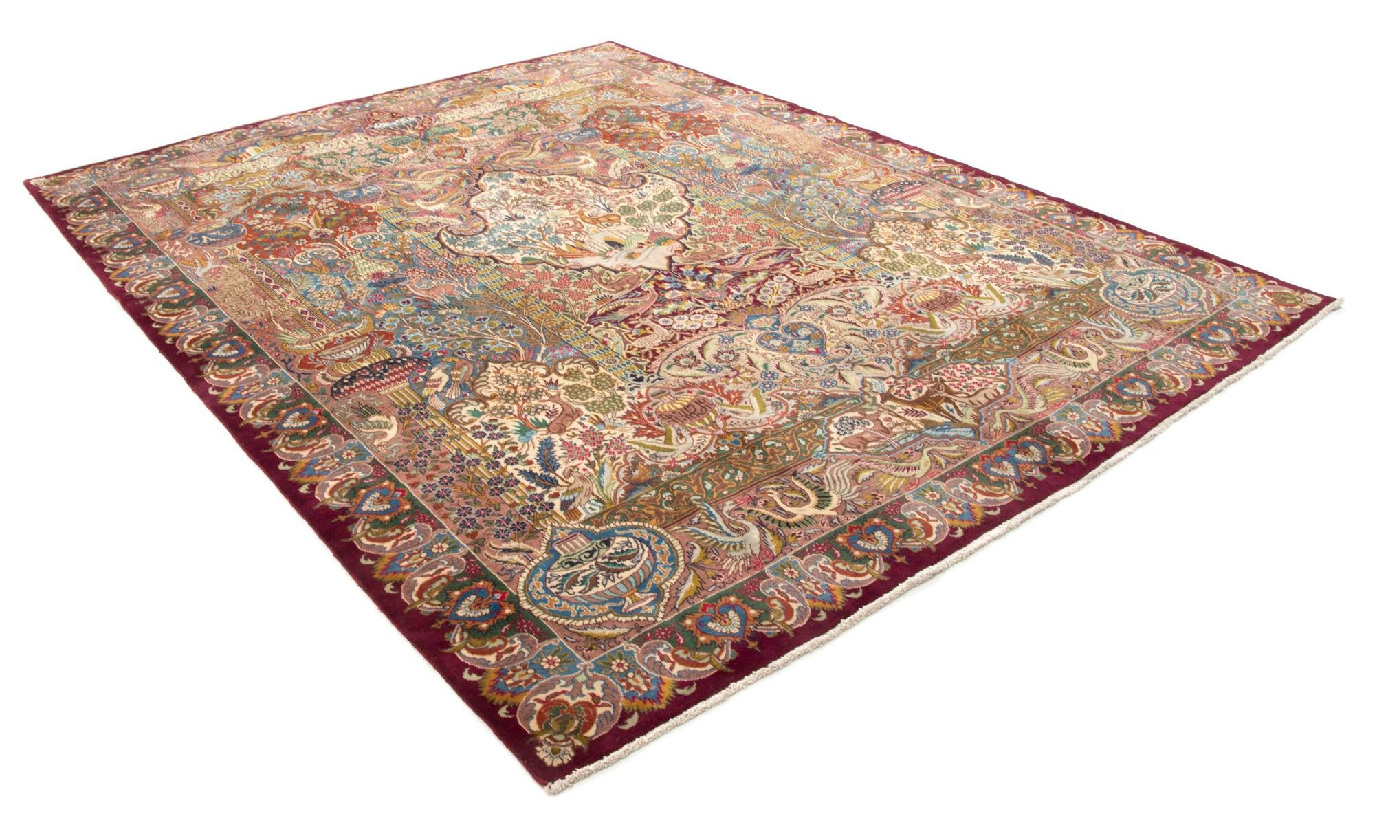 9' 9 x 12' 7 Hand Knotted Kashmar Persian Wool Rug