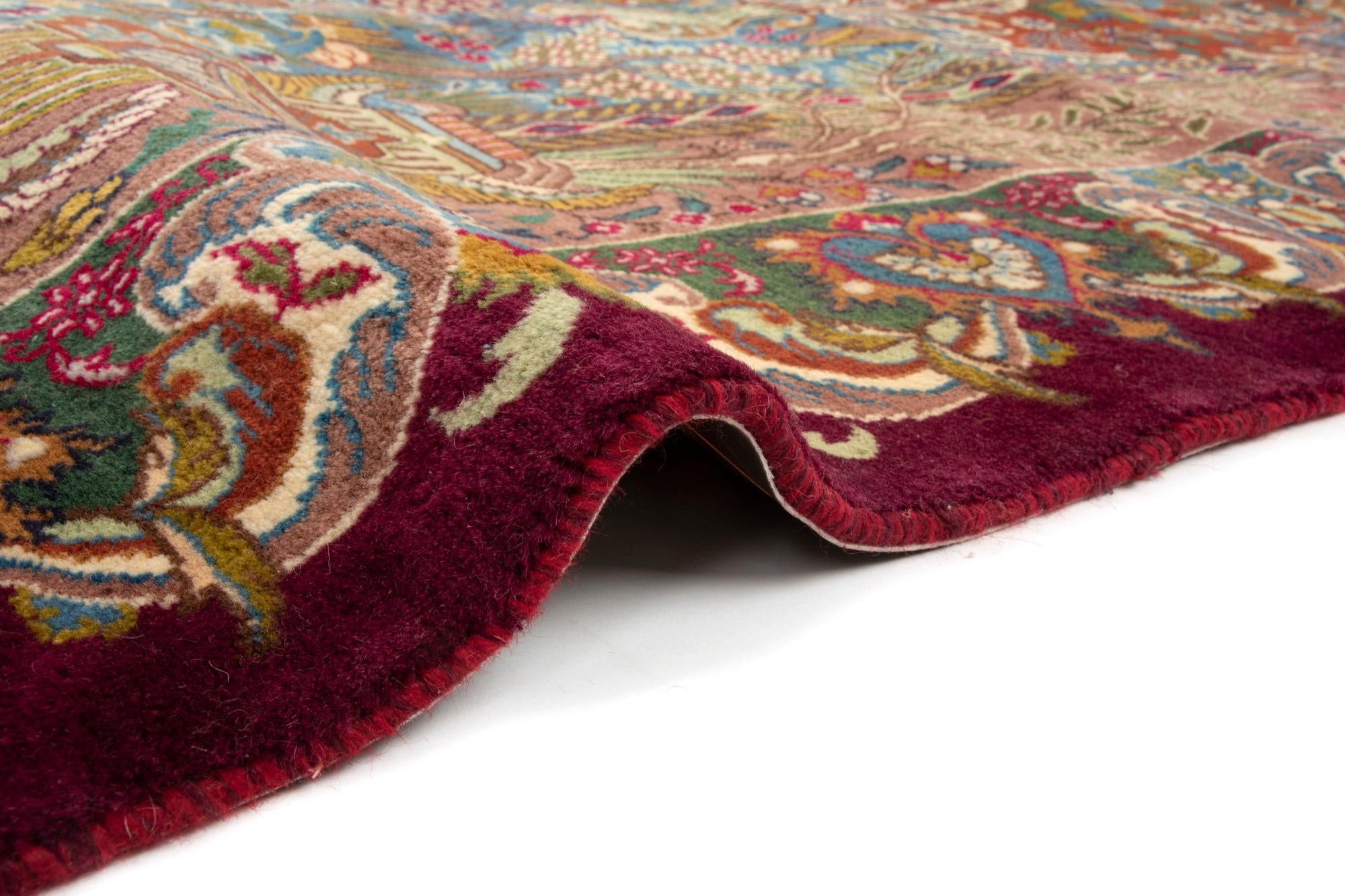 9' 9 x 12' 7 Hand Knotted Kashmar Persian Wool Rug