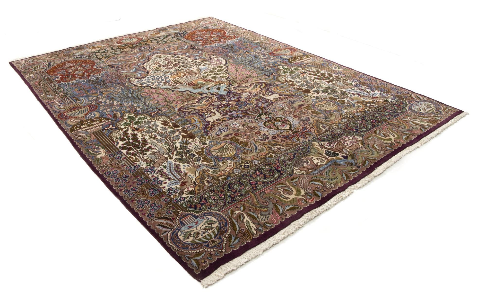 9' 9 x 13' 1 Hand Knotted Kashmar Persian Wool Rug
