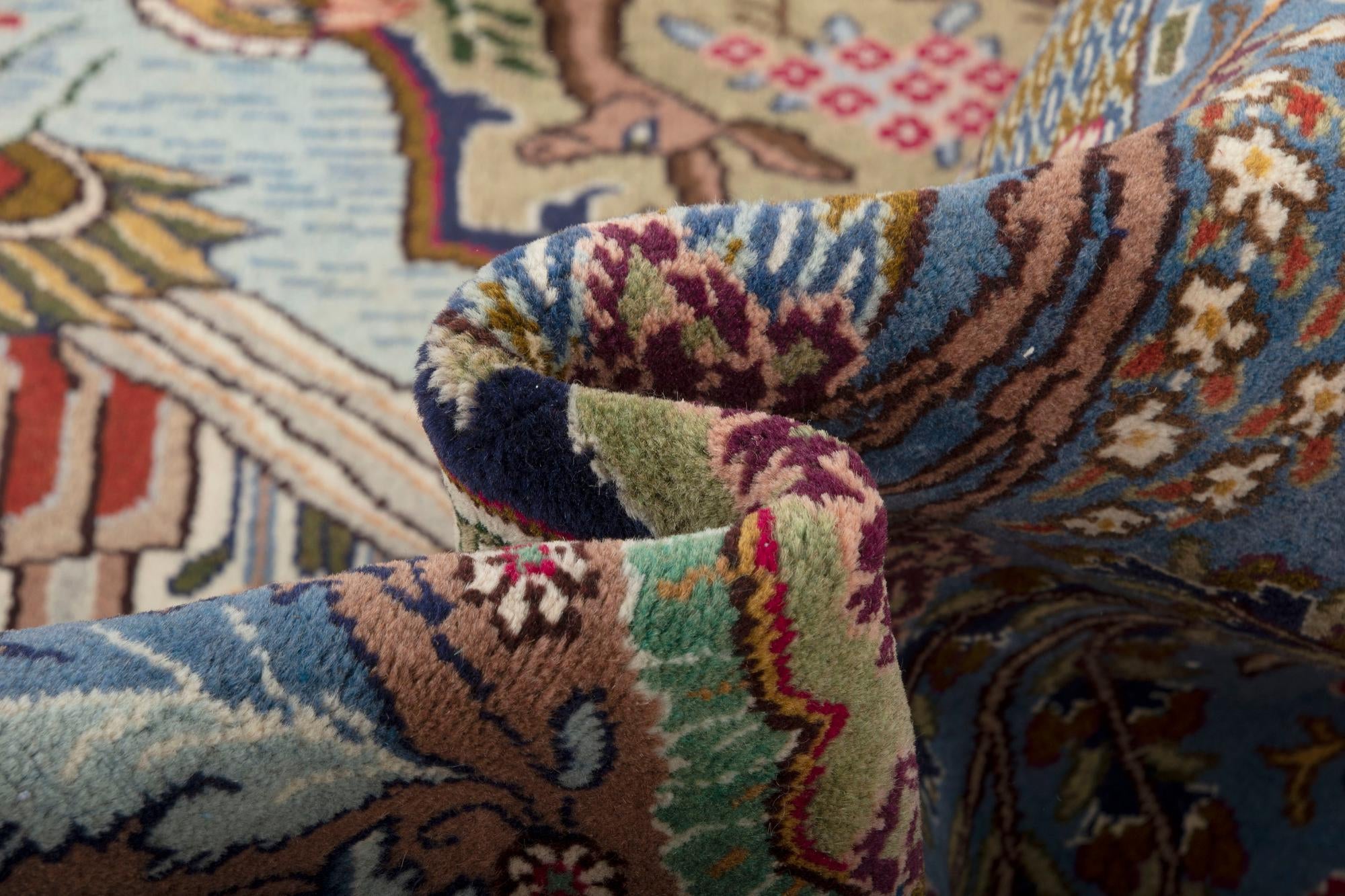 9' 9 x 13' 1 Hand Knotted Kashmar Persian Wool Rug