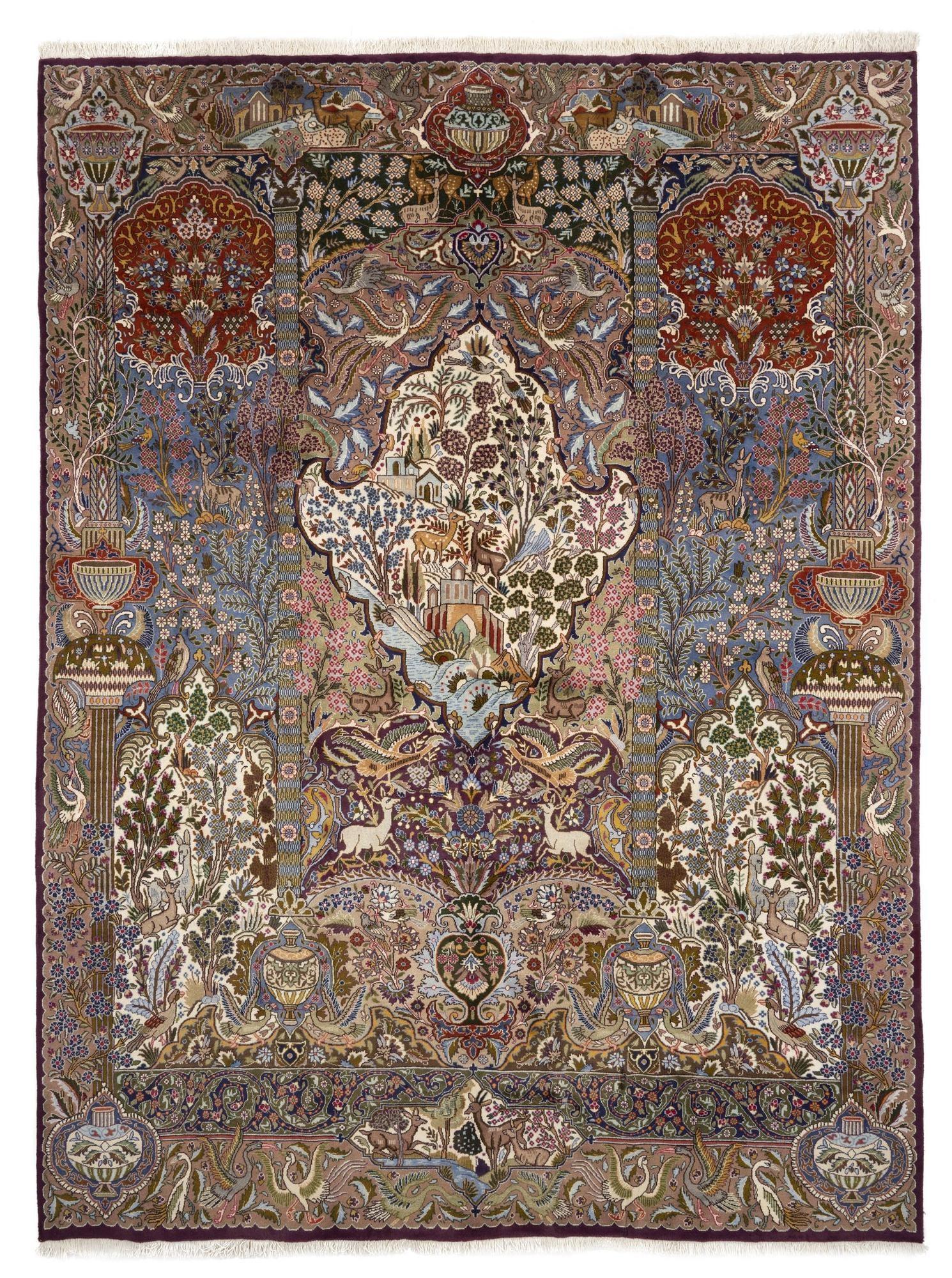9' 9 x 13' 1 Hand Knotted Kashmar Persian Wool Rug