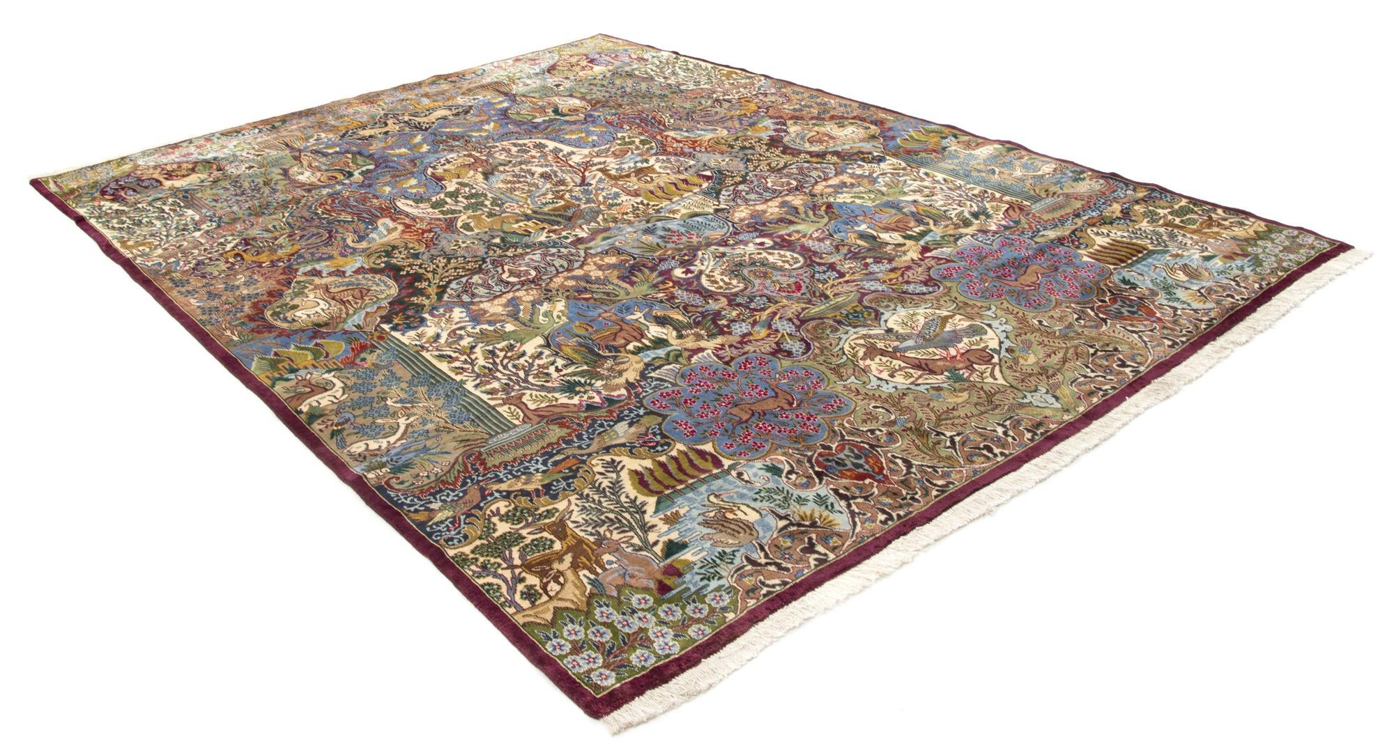 9' 11 x 12' 9 Hand Knotted Kashmar Persian Wool Rug