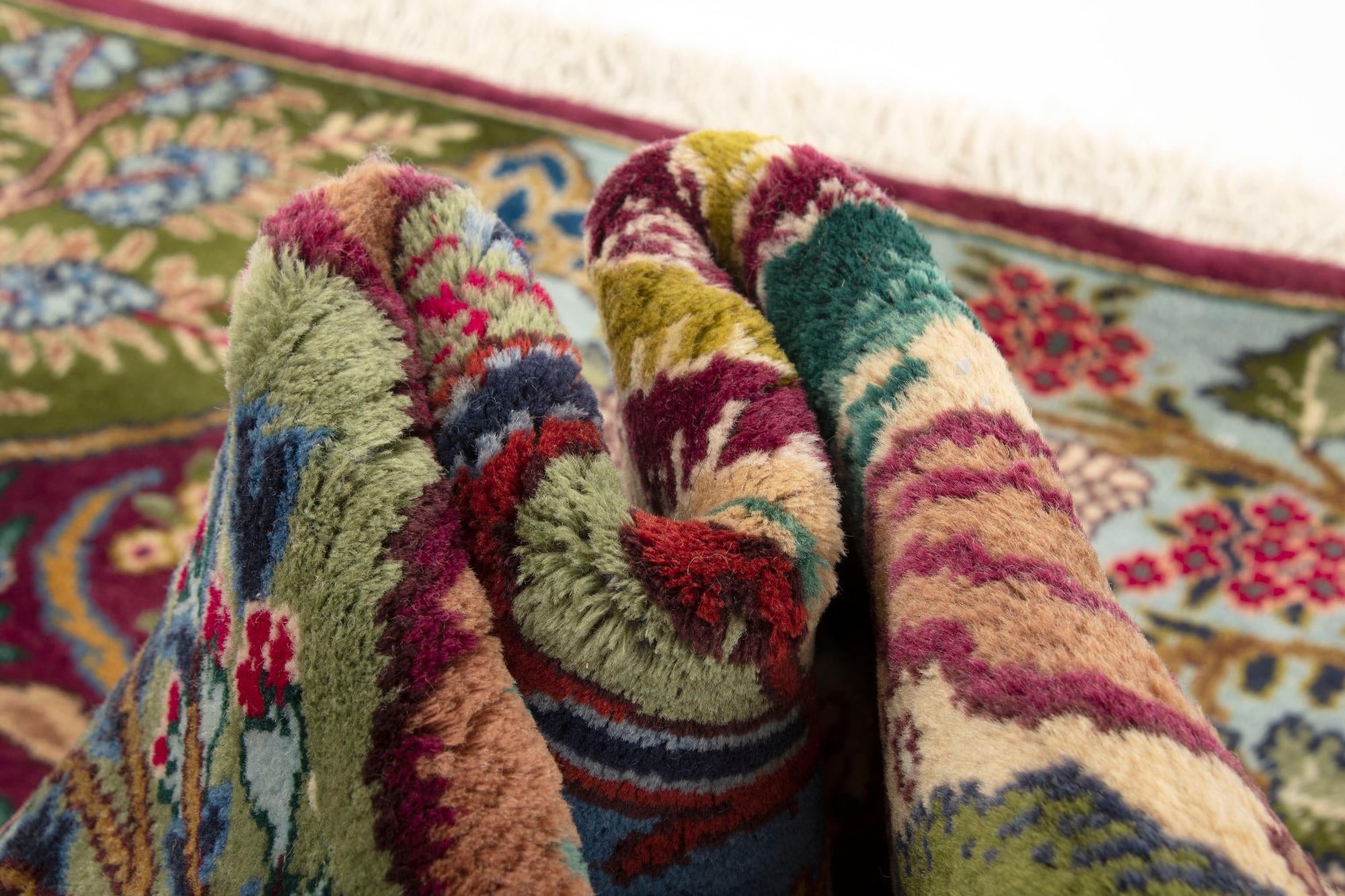 9' 11 x 12' 9 Hand Knotted Kashmar Persian Wool Rug