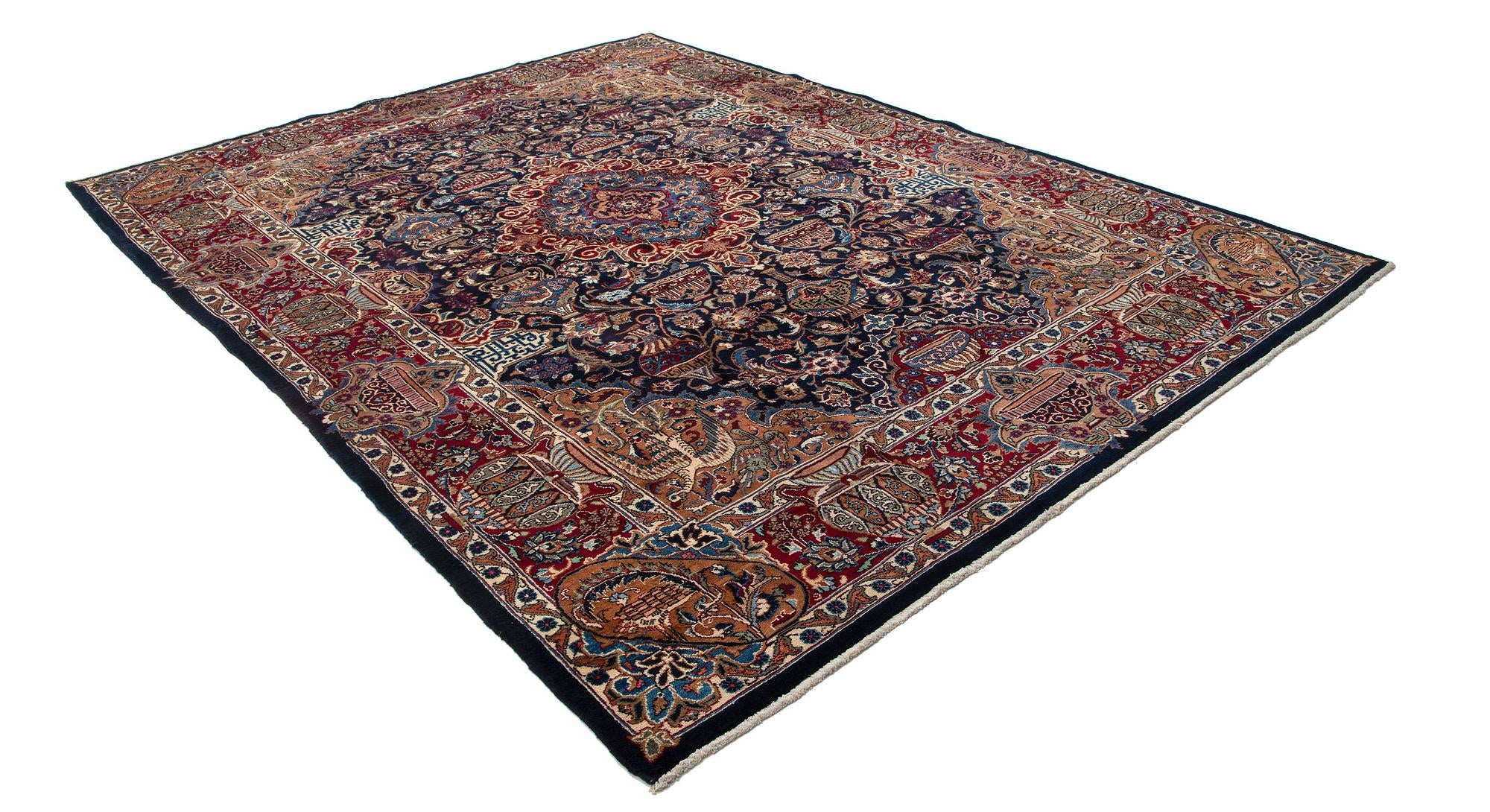 9' 9 x 12' 11 Hand Knotted Kashmar Persian Wool Rug