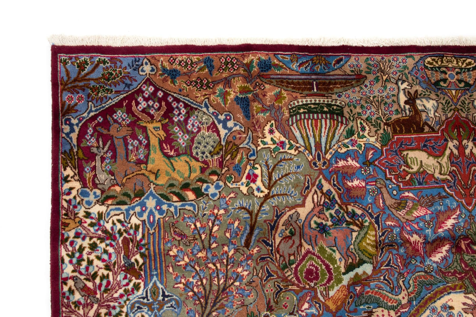9' 7 x 12' 5 Hand Knotted Kashmar Persian Wool Rug