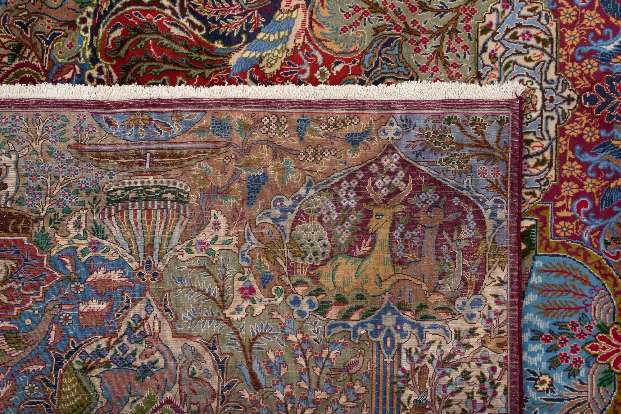 9' 7 x 12' 5 Hand Knotted Kashmar Persian Wool Rug
