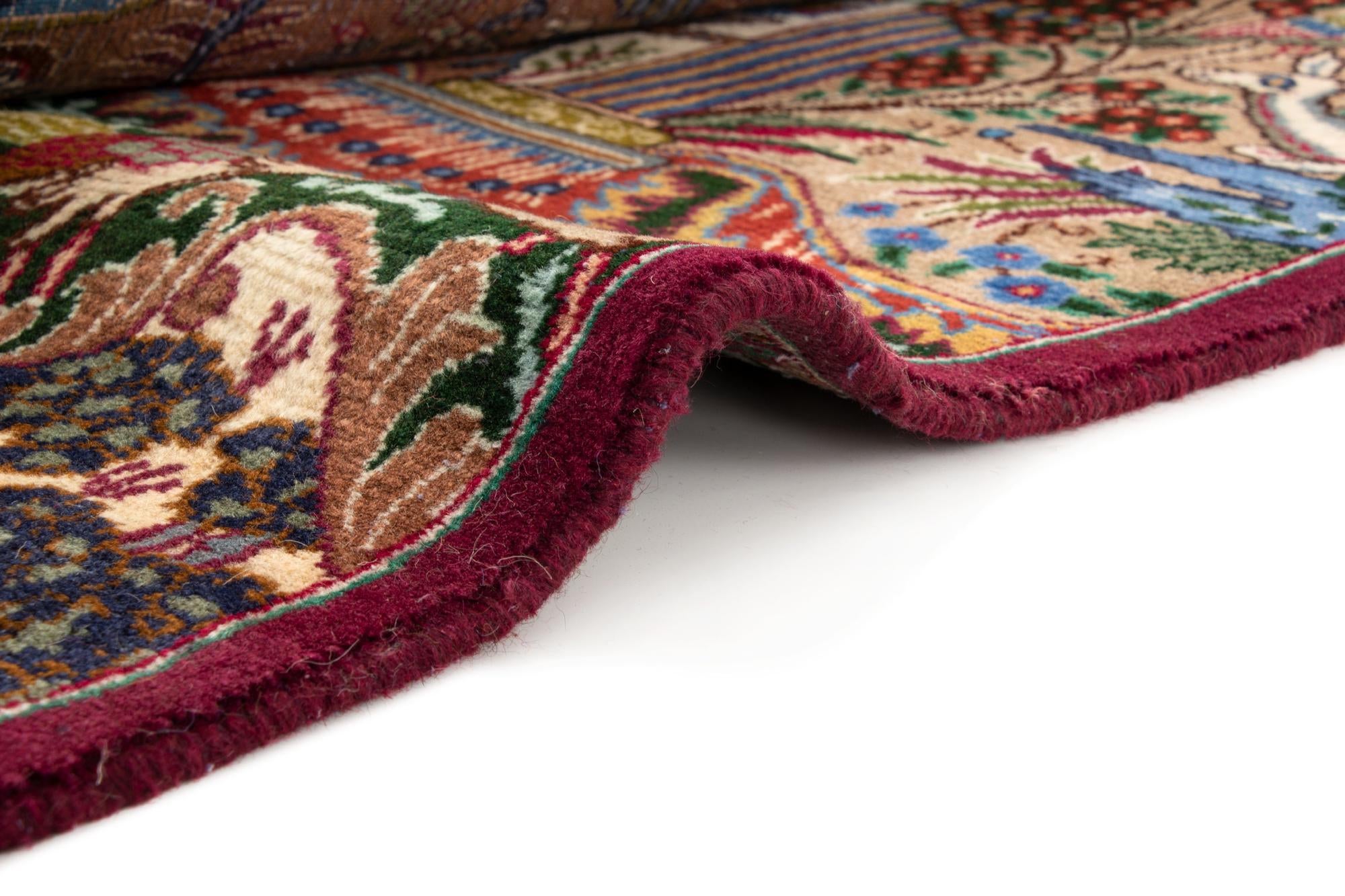 9' 7 x 12' 5 Hand Knotted Kashmar Persian Wool Rug