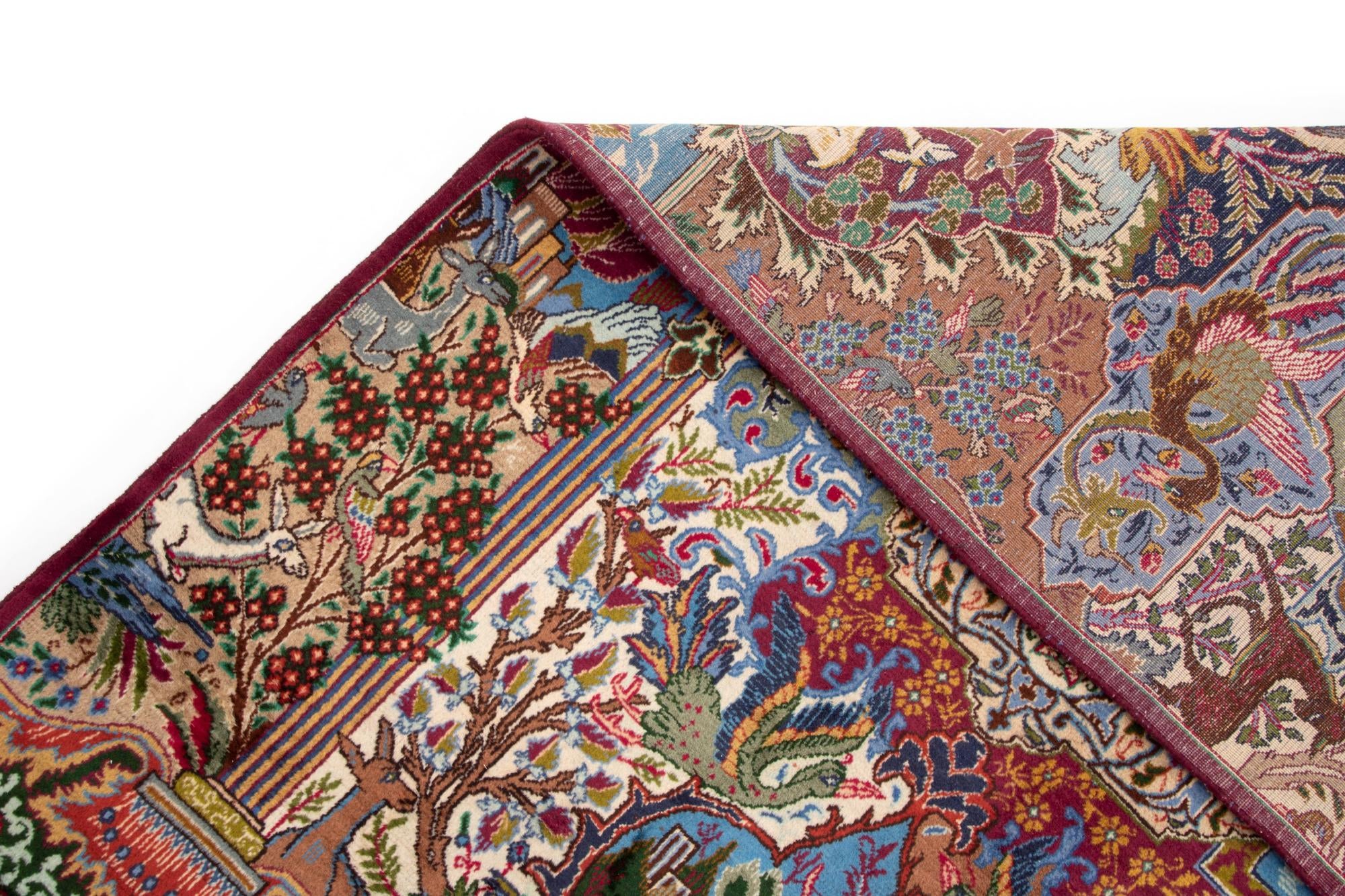9' 7 x 12' 5 Hand Knotted Kashmar Persian Wool Rug