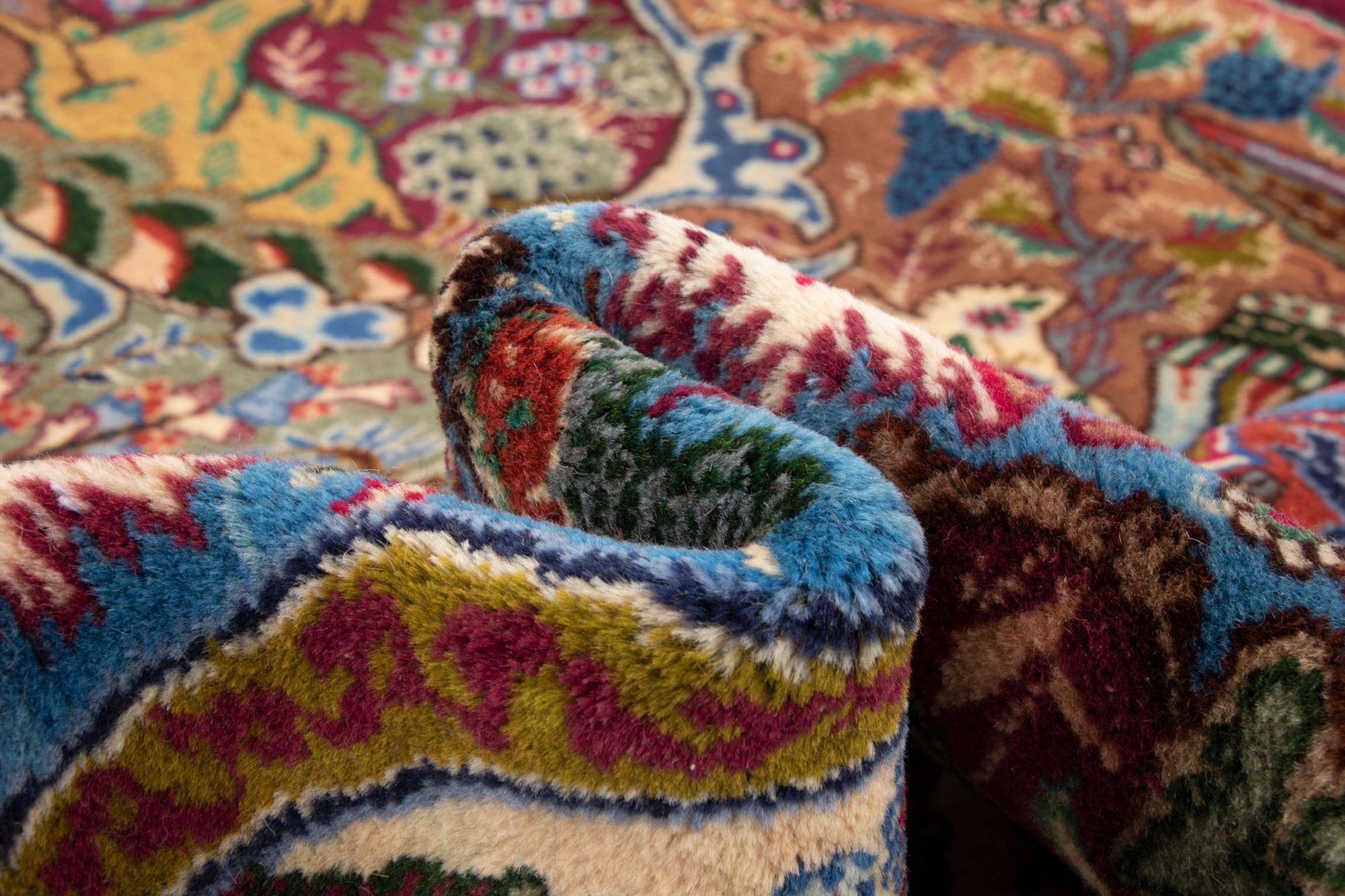 9' 7 x 12' 5 Hand Knotted Kashmar Persian Wool Rug