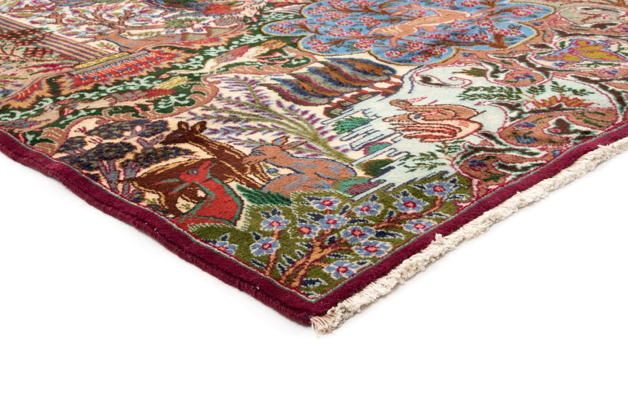 9' 7 x 12' 5 Hand Knotted Kashmar Persian Wool Rug