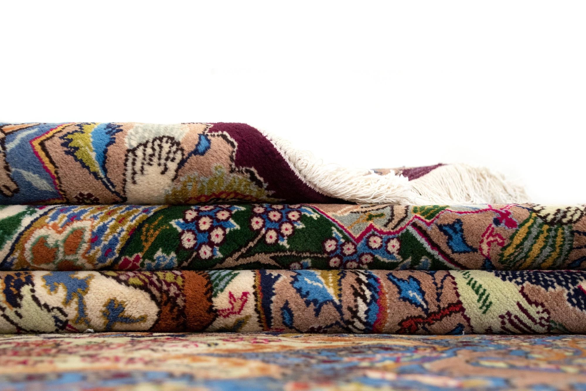 9' 9 x 13' Hand Knotted Kashmar Persian Wool Rug