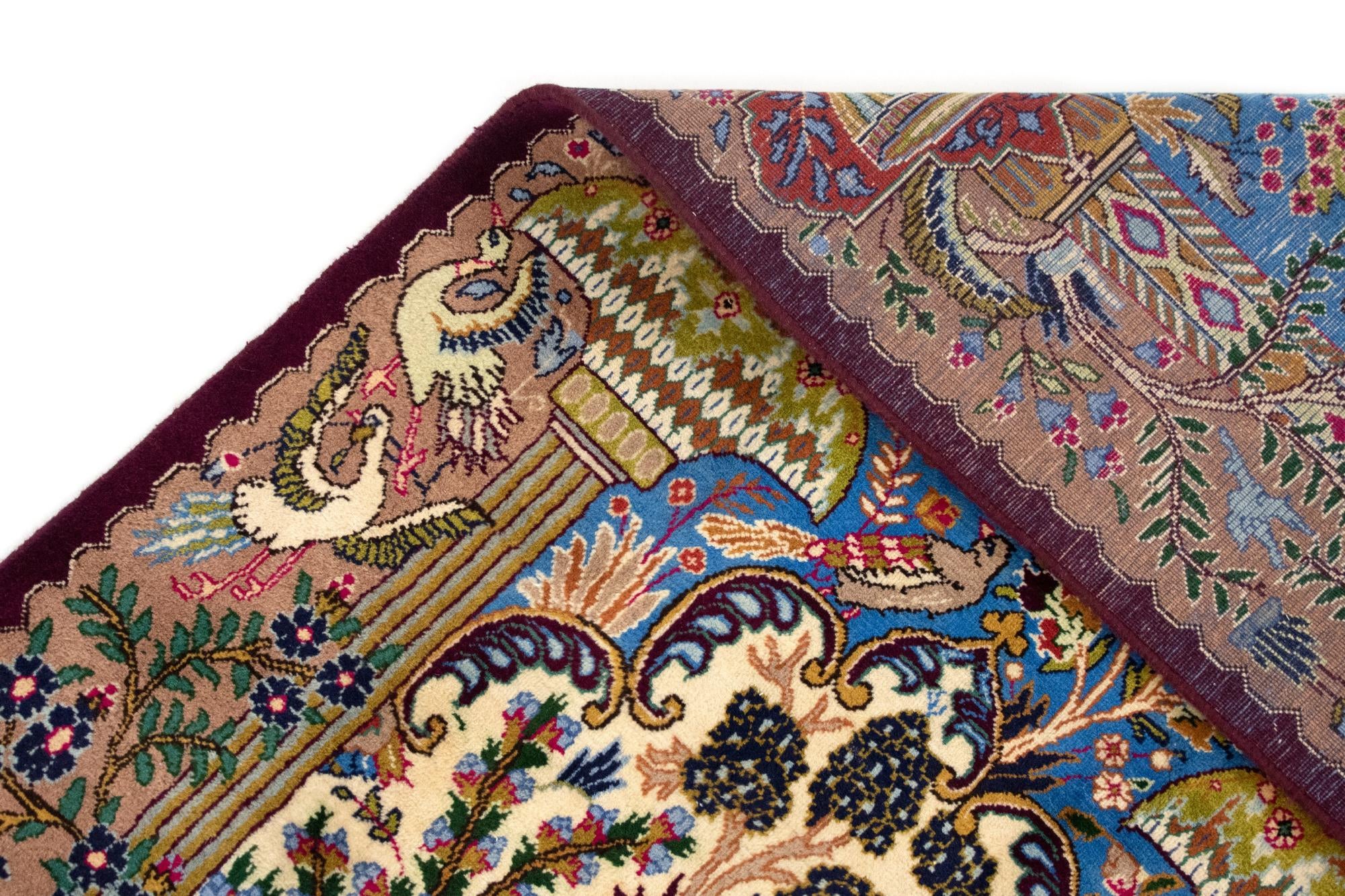 9' 9 x 13' Hand Knotted Kashmar Persian Wool Rug