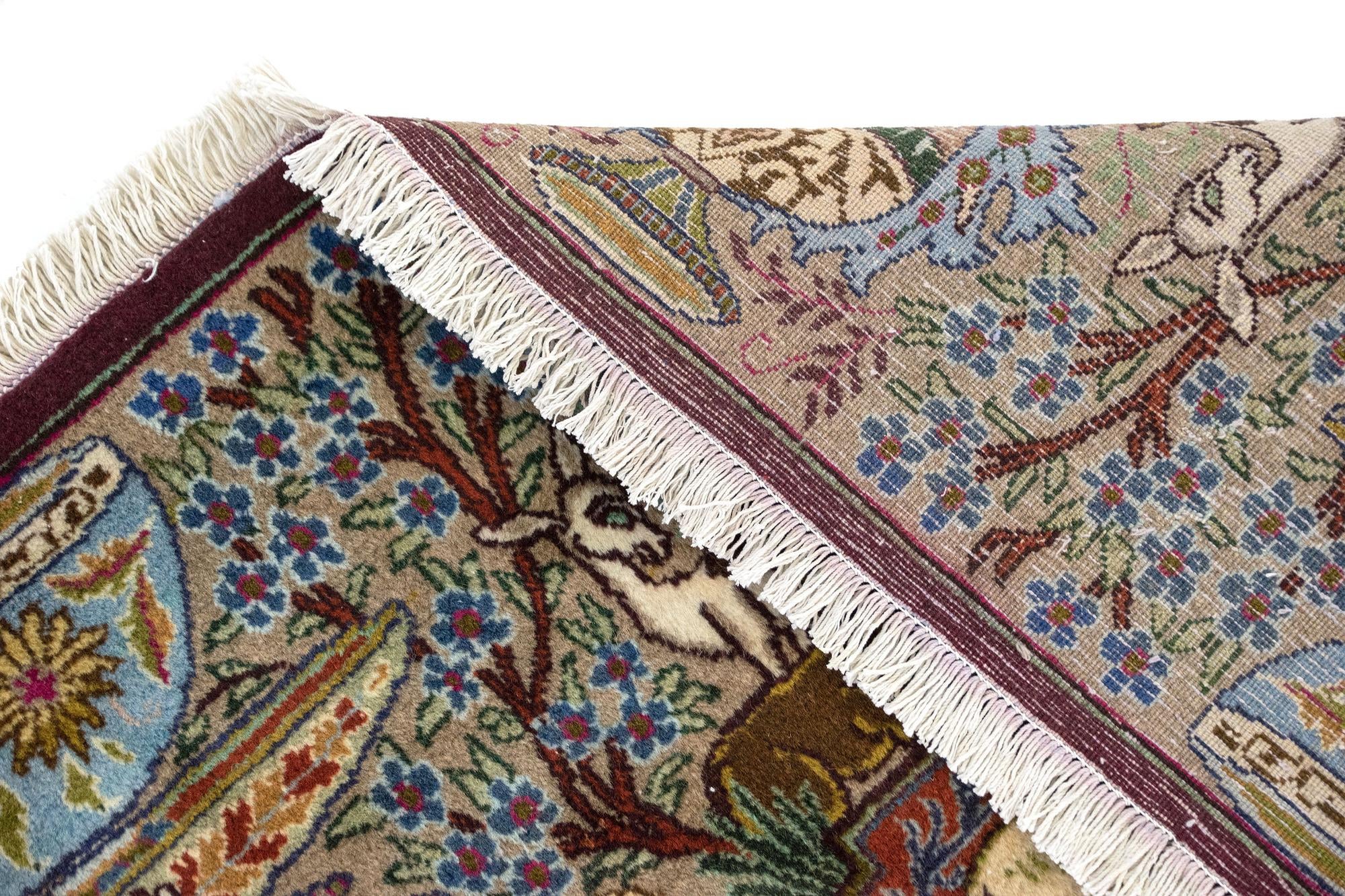 9' 8 x 12' 10 Hand Knotted Kashmar Persian Wool Rug