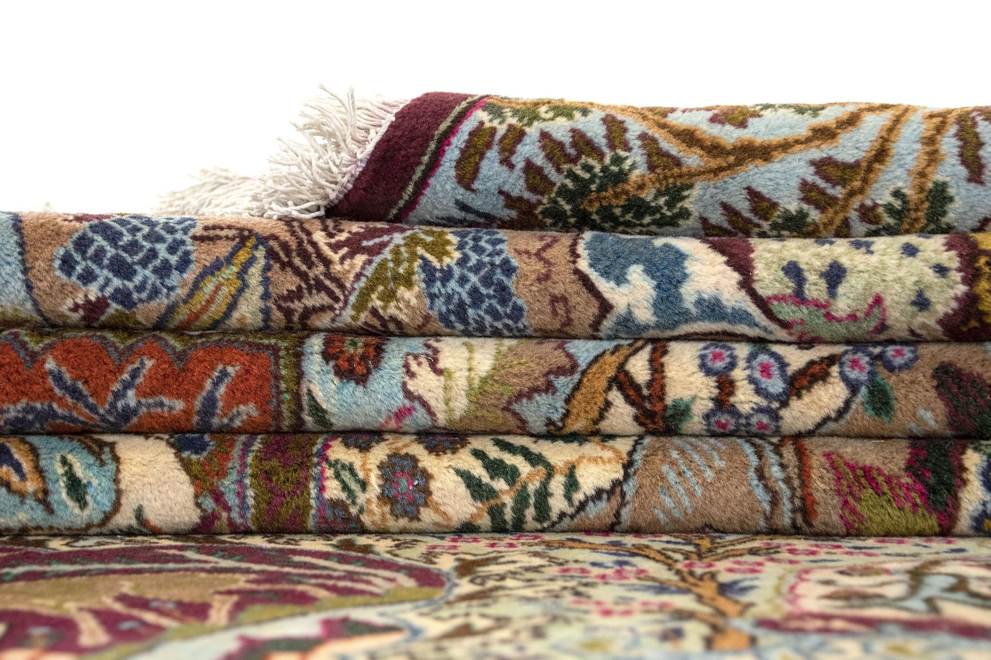 9' 8 x 12' 10 Hand Knotted Kashmar Persian Wool Rug
