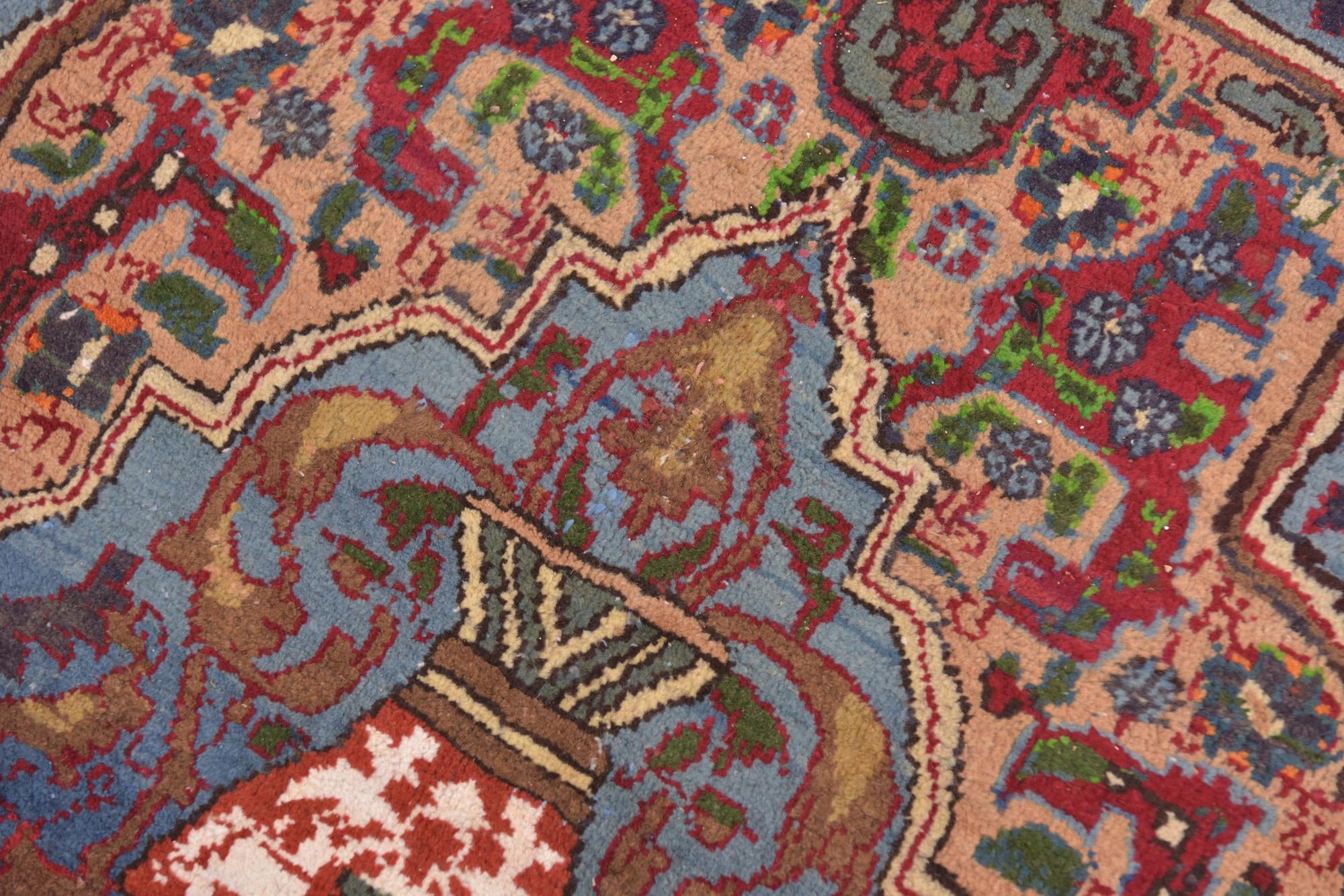 9' 7 x 12' 9 Hand Knotted Kashmar Persian Wool Rug