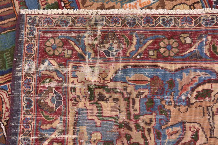 9' 7 x 12' 9 Hand Knotted Kashmar Persian Wool Rug