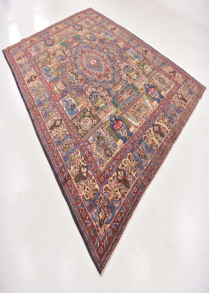 9' 7 x 12' 9 Hand Knotted Kashmar Persian Wool Rug