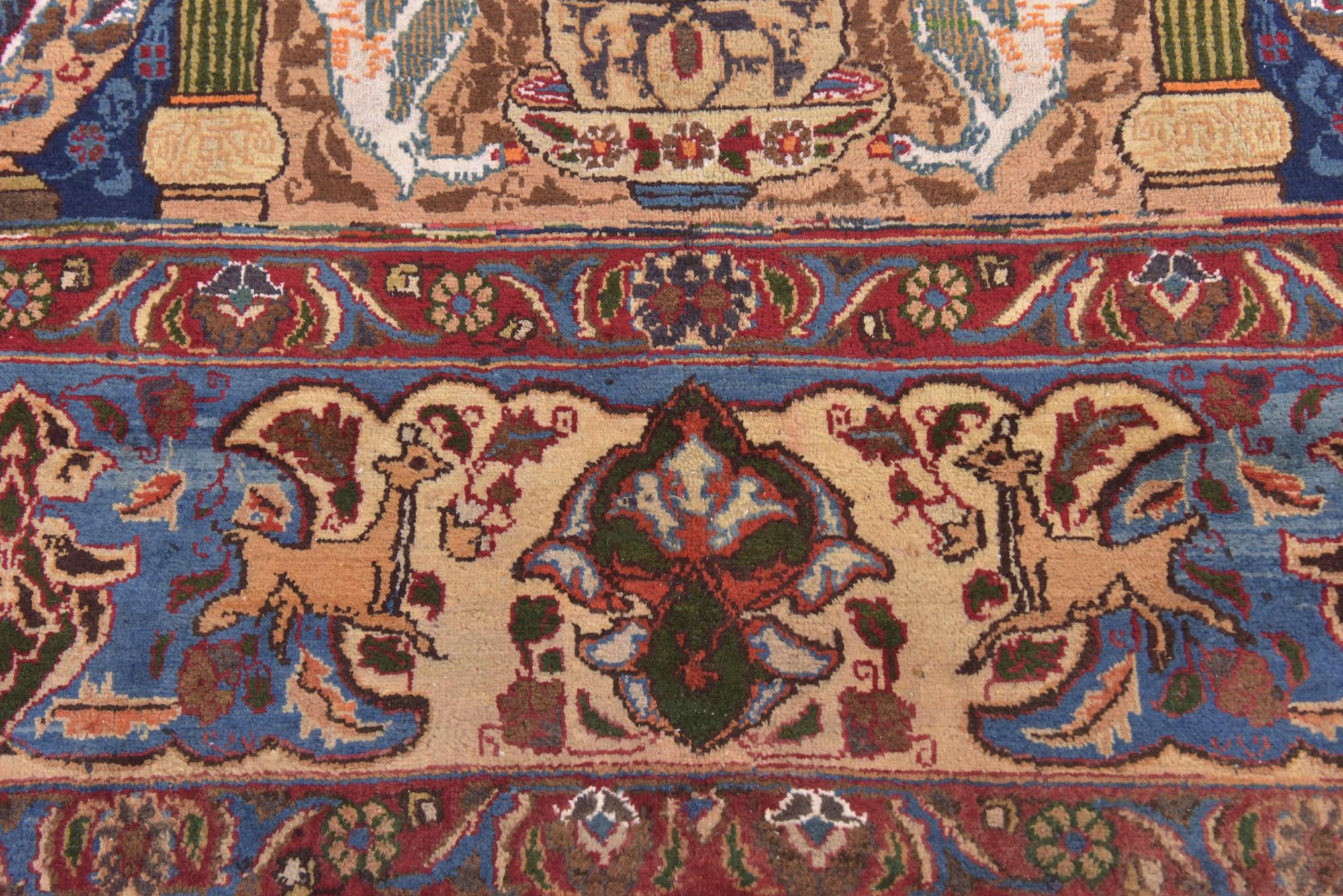 9' 7 x 12' 9 Hand Knotted Kashmar Persian Wool Rug