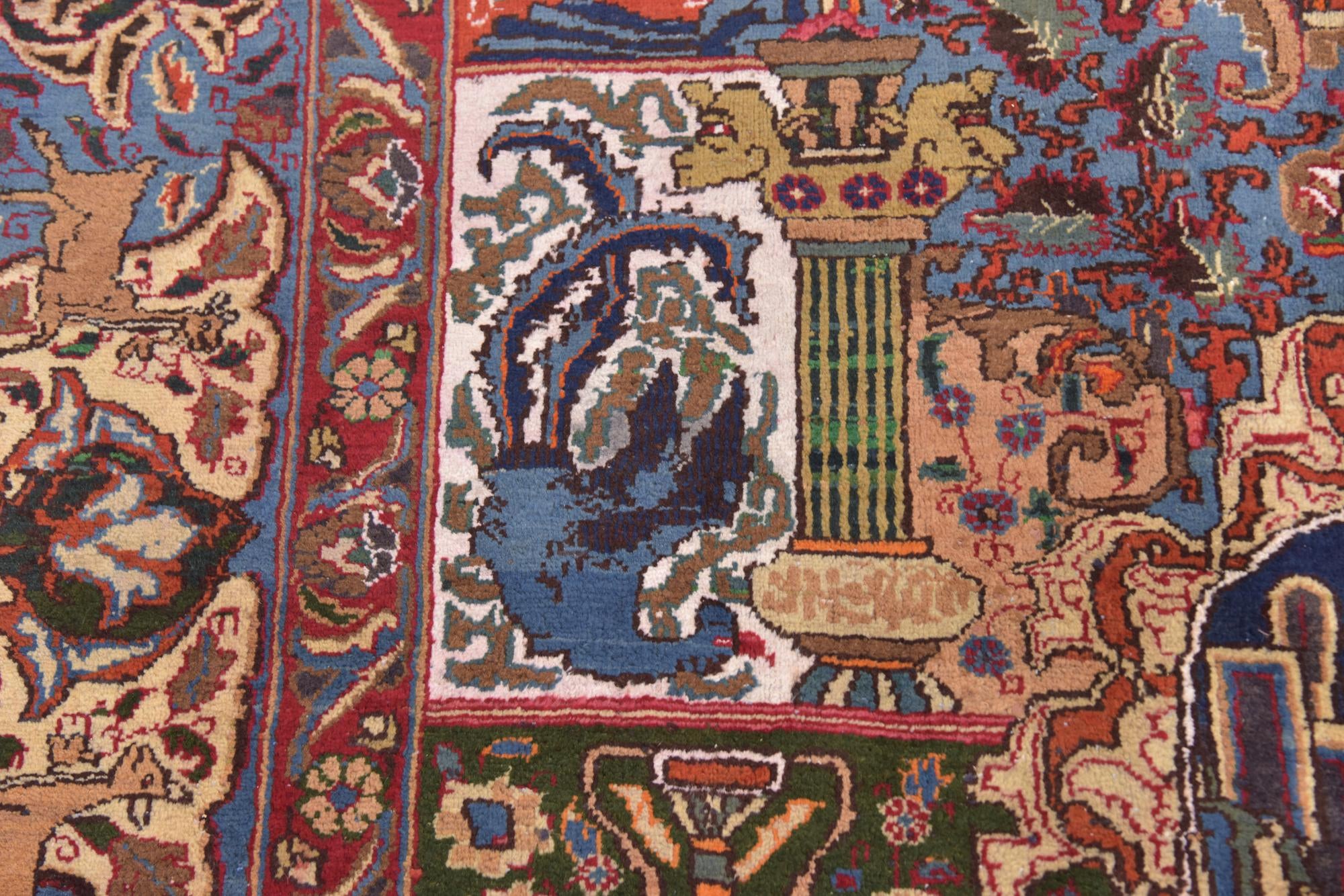 9' 7 x 12' 9 Hand Knotted Kashmar Persian Wool Rug