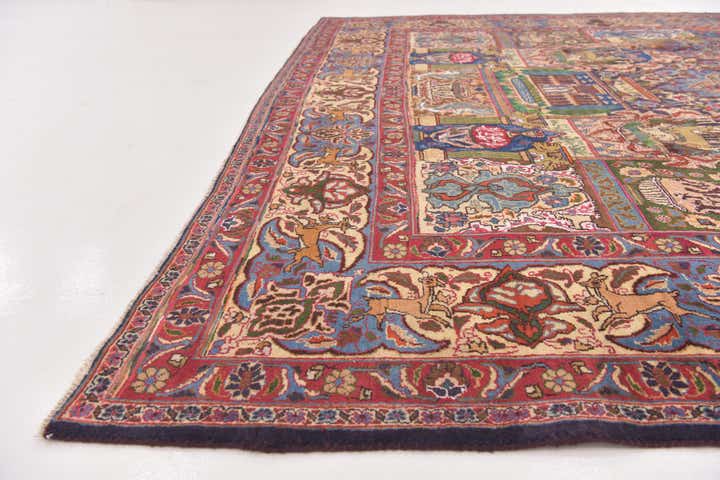 9' 7 x 12' 9 Hand Knotted Kashmar Persian Wool Rug