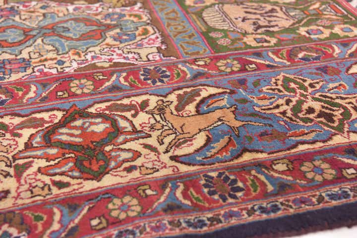 9' 7 x 12' 9 Hand Knotted Kashmar Persian Wool Rug