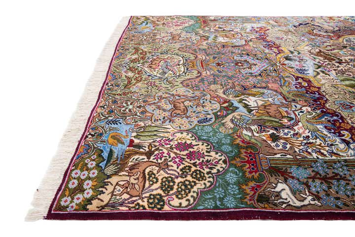 7' 11 x 11' 2 Hand Knotted Kashmar Persian Wool Rug