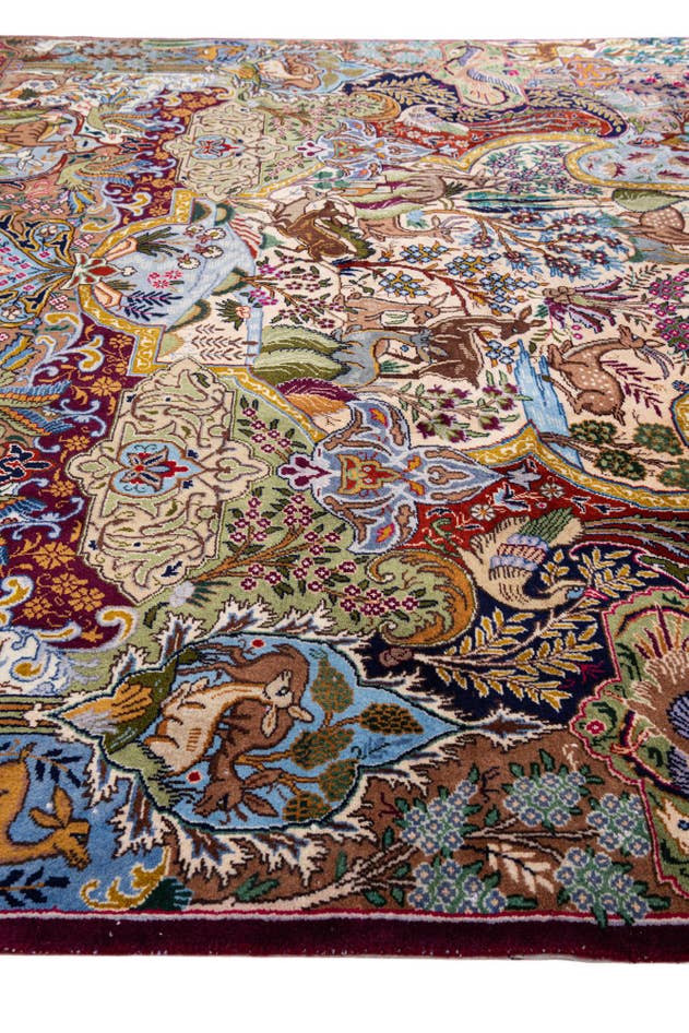 Detail image of 7' 11 x 11' 2 Hand Knotted Kashmar Persian Wool Rug