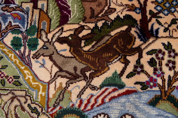 Detail image of 7' 11 x 11' 2 Hand Knotted Kashmar Persian Wool Rug