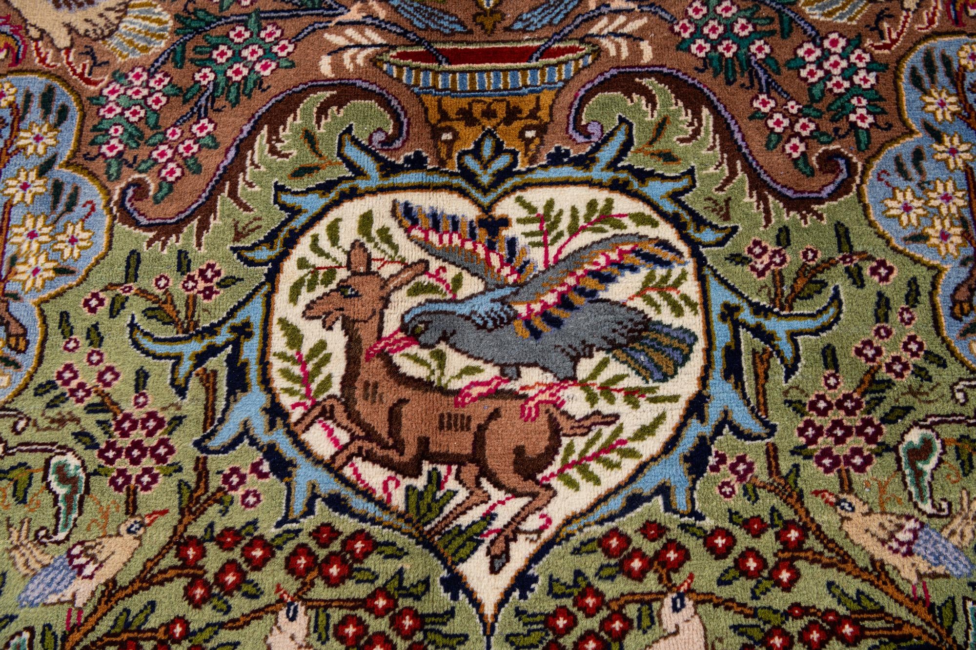 7' 11 x 11' 2 Hand Knotted Kashmar Persian Wool Rug